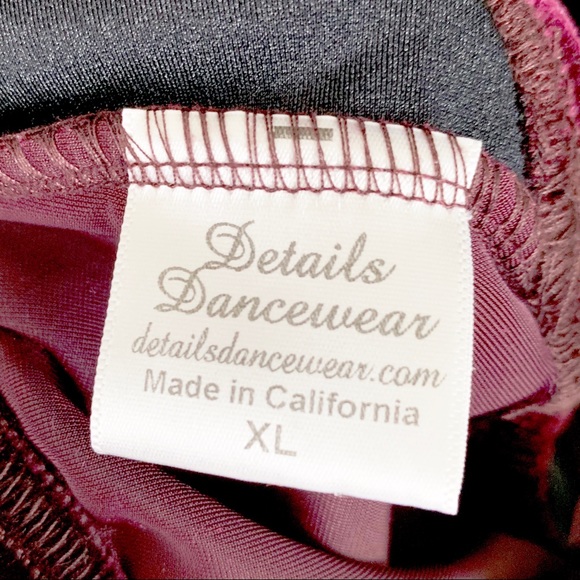 Burgundy Velvet Backless Leotard - Picture 7 of 8